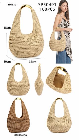 Bolsa verão de palha grande (pacote mais barato