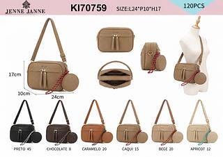 Bolsa média com porta moeda junto (pacote cada um fazer R$30