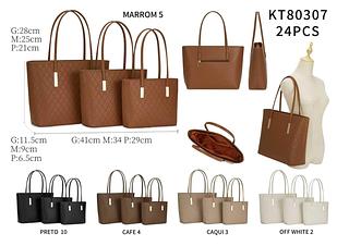 Bolsa grande com kit 3 qualidade bom( pacote mais barato