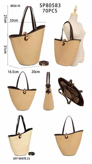 Bolsa grande de verão palha (pacote mais barato