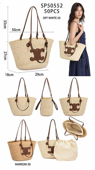Bolsa verão de palha grande (pacote mais barato