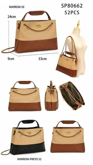 Bolsa grande de verão palha (pacote mais barato