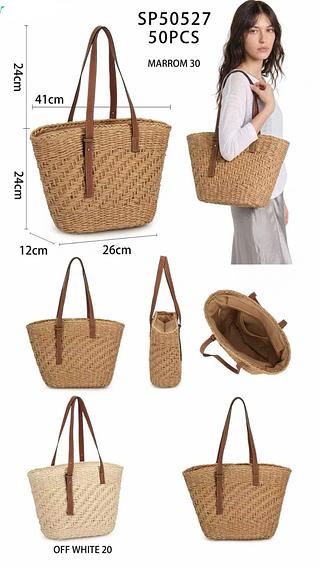 Bolsa verão de palha grande (pacote mais barato