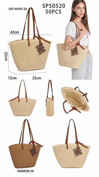 Bolsa verão de palha grande (pacote mais barato