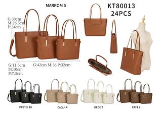 Bolsa grande com kit 3 qualidade bom( pacote mais barato