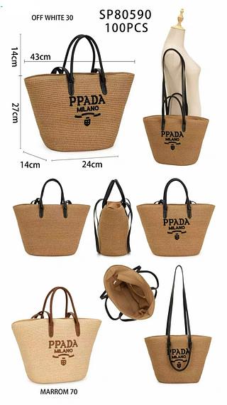 Bolsa verão de palha grande (pacote mais barato