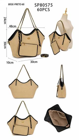 Bolsa grande de verão palha (pacote mais barato