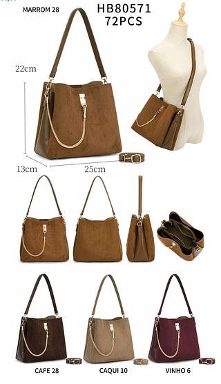 Bolsa média de material camurça ( pacote mais barato)