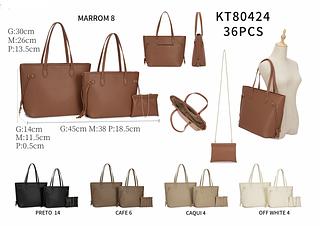Bolsa grande com kit 3 qualidade bom( pacote mais barato