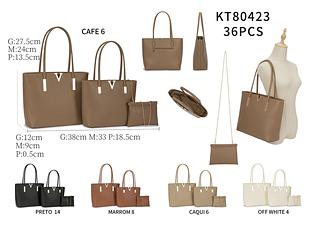 Bolsa grande com kit 3 qualidade bom( pacote mais barato