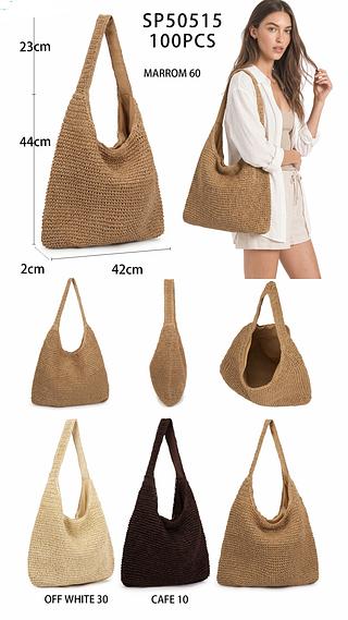 Bolsa verão de palha grande (pacote mais barato