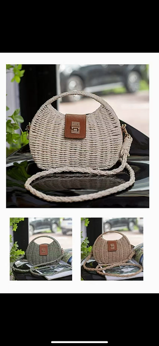 Bolsa pequeno de palha ( pacote mais barato