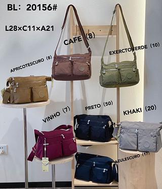 Bolsa transversal media material nylon (pacote mais barato