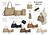 Bolsa grande com kit 3 qualidade bom( pacote mais barato