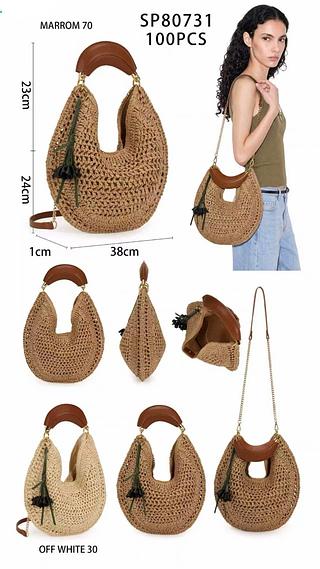 Bolsa verão de palha grande (pacote mais barato