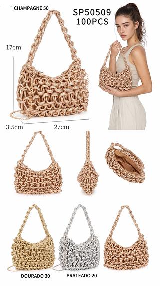 Bolsa verão de palha média (pacote mais barato