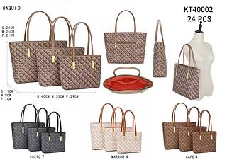 Bolsa grande com kit 3 qualidade bom( pacote mais barato